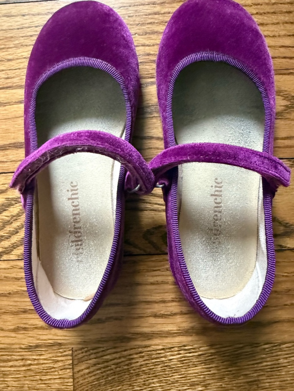 Childrenchic Purple Velvet Mary Jane Shoes EU 28 US 11 Girls - Picture 4 of 6